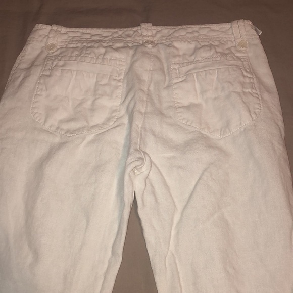 French connection wide leg white linen pants - 4 - Picture 5 of 7